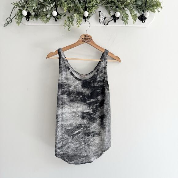 Helmut Lang Tops - Helmut Smudge Print Grey Modal Tank Top Medium SS503